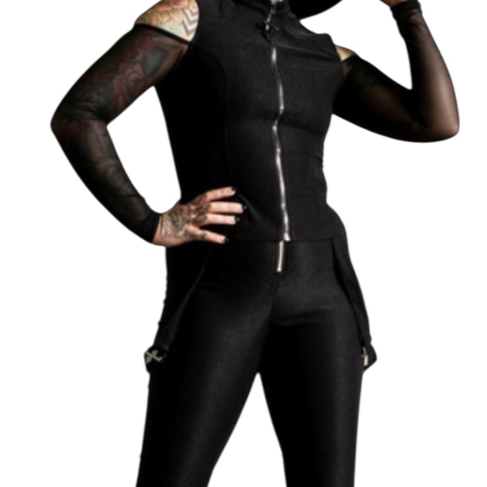 Killstar Mesh Punk Rock Goth Witchy long sleeve black top